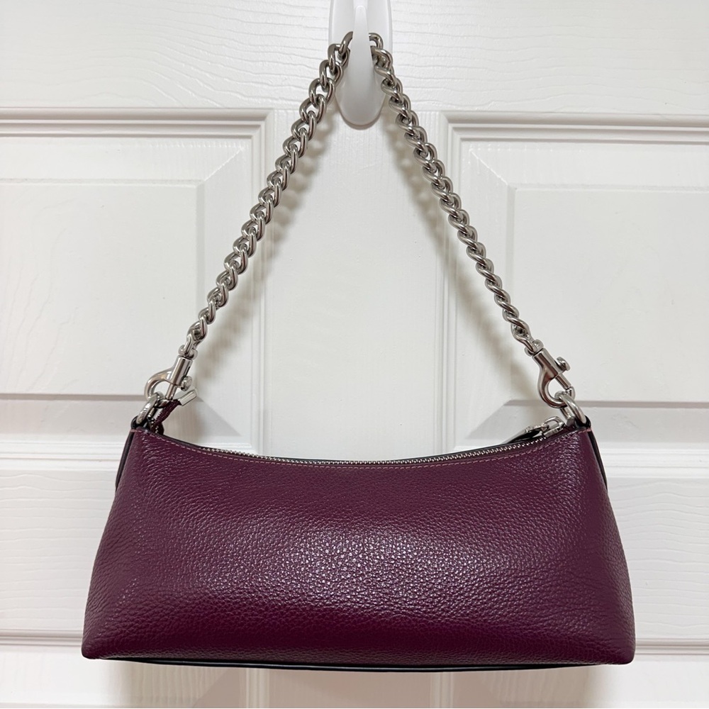 SOLD Coach Charlotte Refined Pebbled Leather Baguette Shoulder Bag - Picture 5 of 16